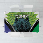 Personalised Afro Lesotho Tablecloth Black Rhinoceros Aloe Polyphylla LT15