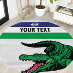 Custom Lesotho Football Round Carpet Go Likuena Go