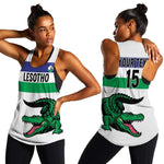 Custom Lesotho Football Women Racerback Tank Go Likuena Go