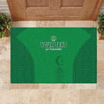 Custom Comoros Football Rubber Doormat Go Les Coelacantes