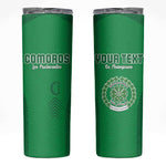 Custom Comoros Football Skinny Tumbler Go Les Coelacantes