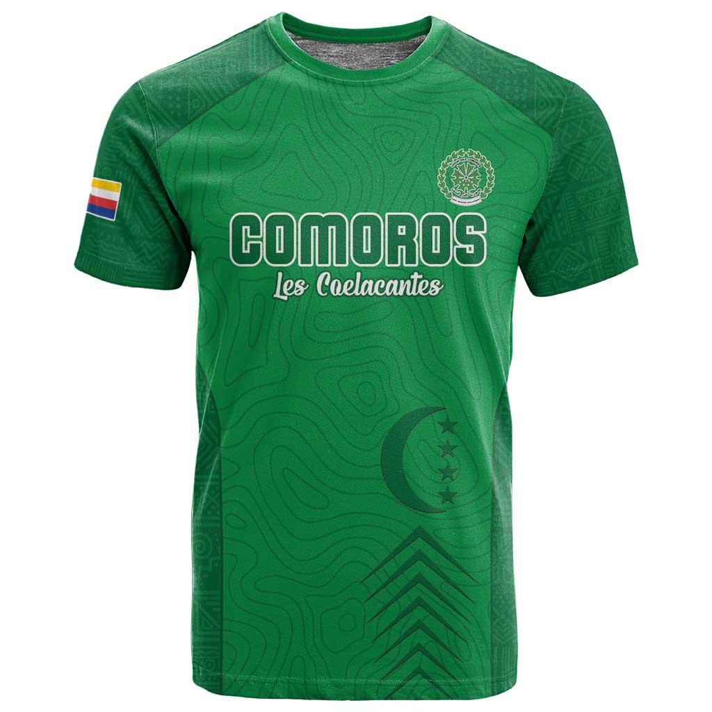 Custom Comoros Football T shirt Go Les Coelacantes