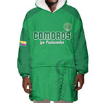 Custom Comoros Football Wearable Blanket Hoodie Go Les Coelacantes