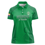 Custom Comoros Football Women Polo Shirt Go Les Coelacantes