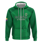 Custom Comoros Football Zip Hoodie Go Les Coelacantes