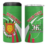 Personalized Burundi 4 in 1 Can Cooler Tumbler 63rd Anniversary of Independence