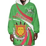 Personalized Burundi Wearable Blanket Hoodie 63rd Anniversary of Independence