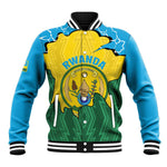 Personalized Jamhuri ya Rwanda Baseball Jacket Coat Of Arms Imigongo Pattern