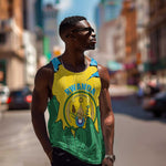 Personalized Jamhuri ya Rwanda Men Tank Top Coat Of Arms Imigongo Pattern