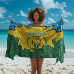 Personalized Jamhuri ya Rwanda Sarong Coat Of Arms Imigongo Pattern