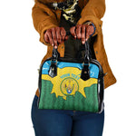 Personalized Jamhuri ya Rwanda Shoulder Handbag Coat Of Arms Imigongo Pattern