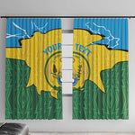 Personalized Jamhuri ya Rwanda Window Curtain Coat Of Arms Imigongo Pattern
