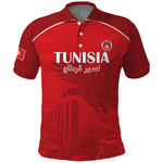 Custom Tunisia Football Polo Shirt Eagles of Carthage Go Champion - Red Color - African Pride