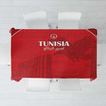 Tunisia Football Tablecloth Eagles of Carthage Go Champion - Red Color - African Pride