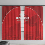 Tunisia Football Window Curtain Eagles of Carthage Go Champion - Red Color - African Pride