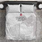 Tunisia Football Bedding Set Eagles of Carthage Go Champion - White Color - African Pride