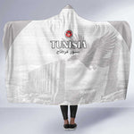 Tunisia Football Hooded Blanket Eagles of Carthage Go Champion - White Color - African Pride