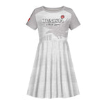 Custom Tunisia Football Kid Short Sleeve Dress Eagles of Carthage Go Champion - White Color - African Pride