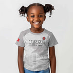 Custom Tunisia Football Kid T shirt Eagles of Carthage Go Champion - White Color - African Pride