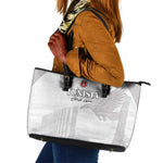 Tunisia Football Leather Tote Bag Eagles of Carthage Go Champion - White Color - African Pride