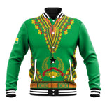 Personalised Afro Guinea Bissau Baseball Jacket Dashiki With Coat Of Arms