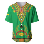Personalised Afro Guinea Bissau Baseball Jersey Dashiki With Coat Of Arms