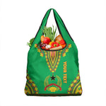 Personalised Afro Guinea Bissau Grocery Bag Dashiki With Coat Of Arms