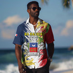 Afro Ra Hachiri 976 Hawaiian Shirt Coat Of Arms France Flag Style