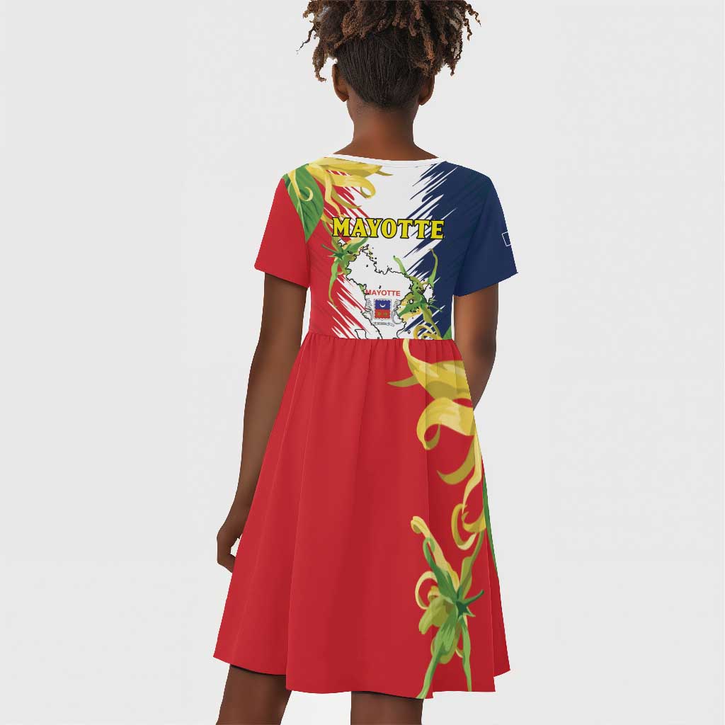Afro Ra Hachiri 976 Kid Short Sleeve Dress Coat Of Arms France Flag Style
