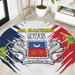 Afro Ra Hachiri 976 Round Carpet Coat Of Arms France Flag Style