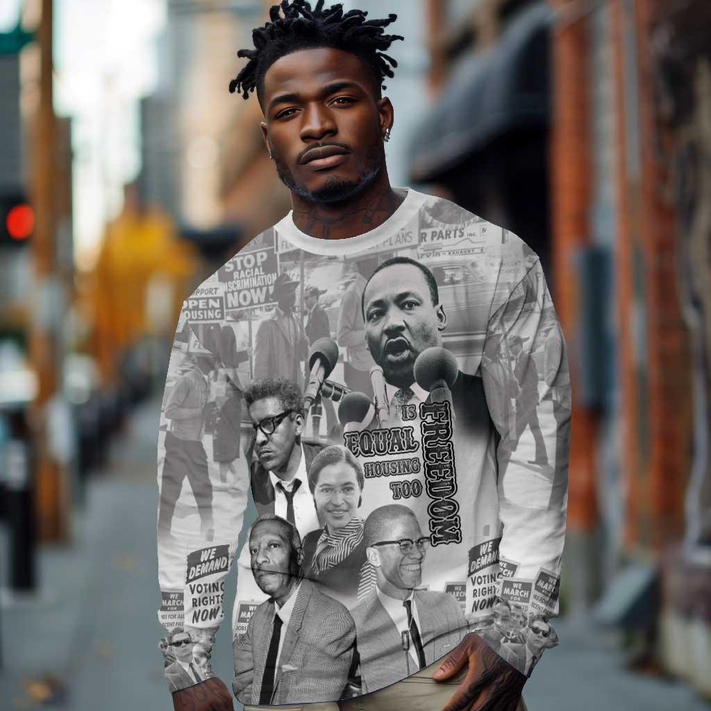 African-American History Month Long Sleeve Shirt Civil Rights Leaders