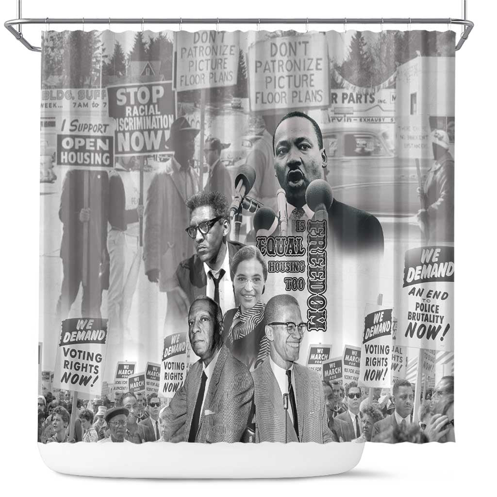 African-American History Month Shower Curtain Civil Rights Leaders
