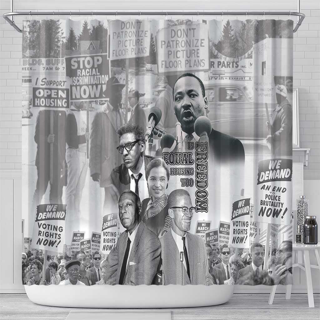 African-American History Month Shower Curtain Civil Rights Leaders