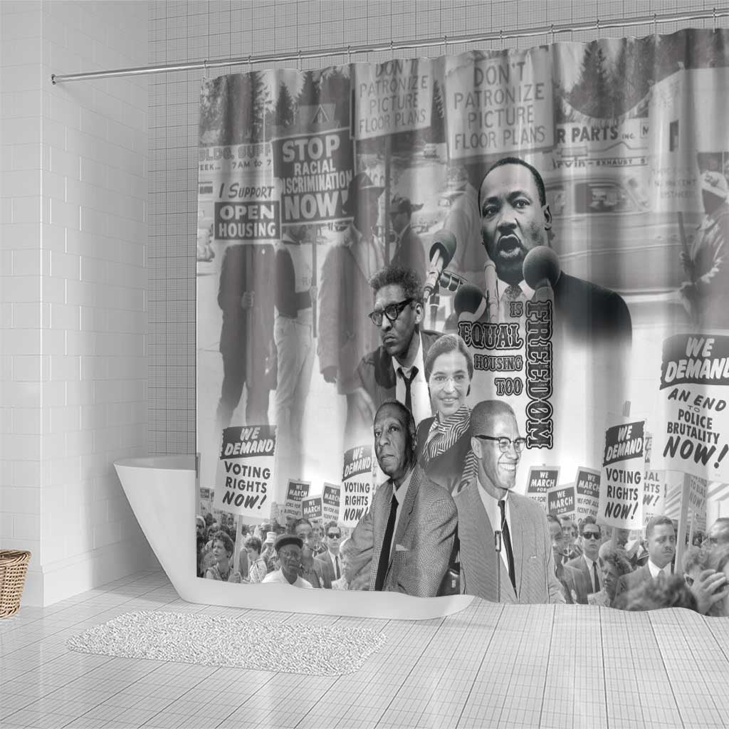 African-American History Month Shower Curtain Civil Rights Leaders