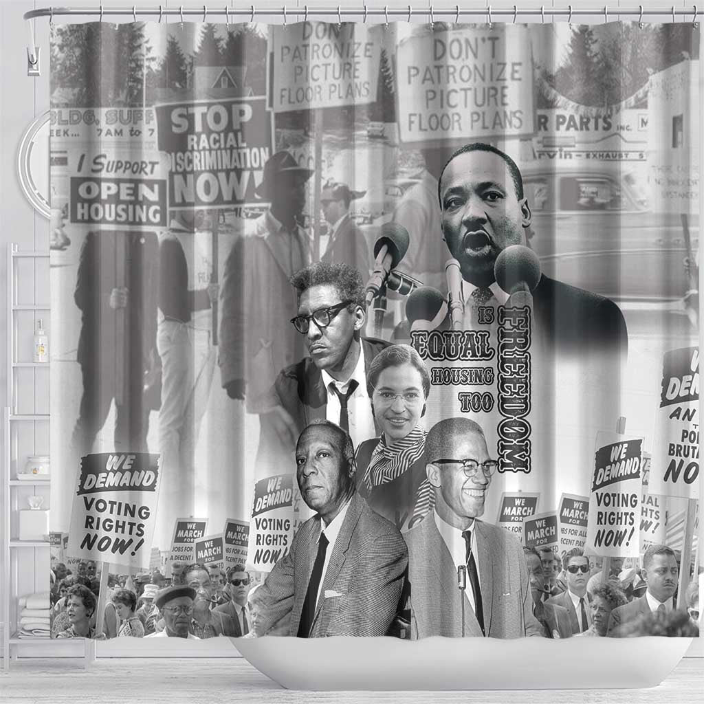 African-American History Month Shower Curtain Civil Rights Leaders