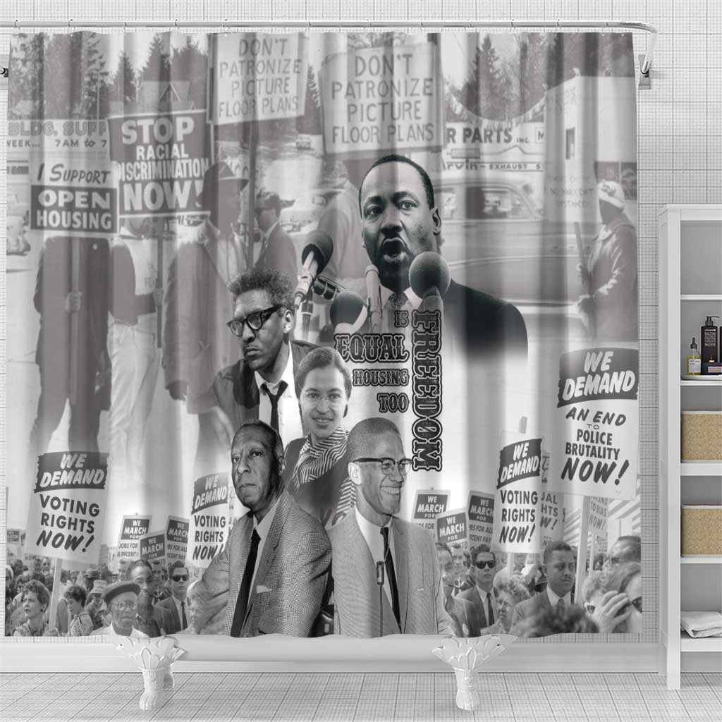 African-American History Month Shower Curtain Civil Rights Leaders