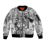 African-American History Month Sleeve Zip Bomber Jacket Civil Rights Leaders