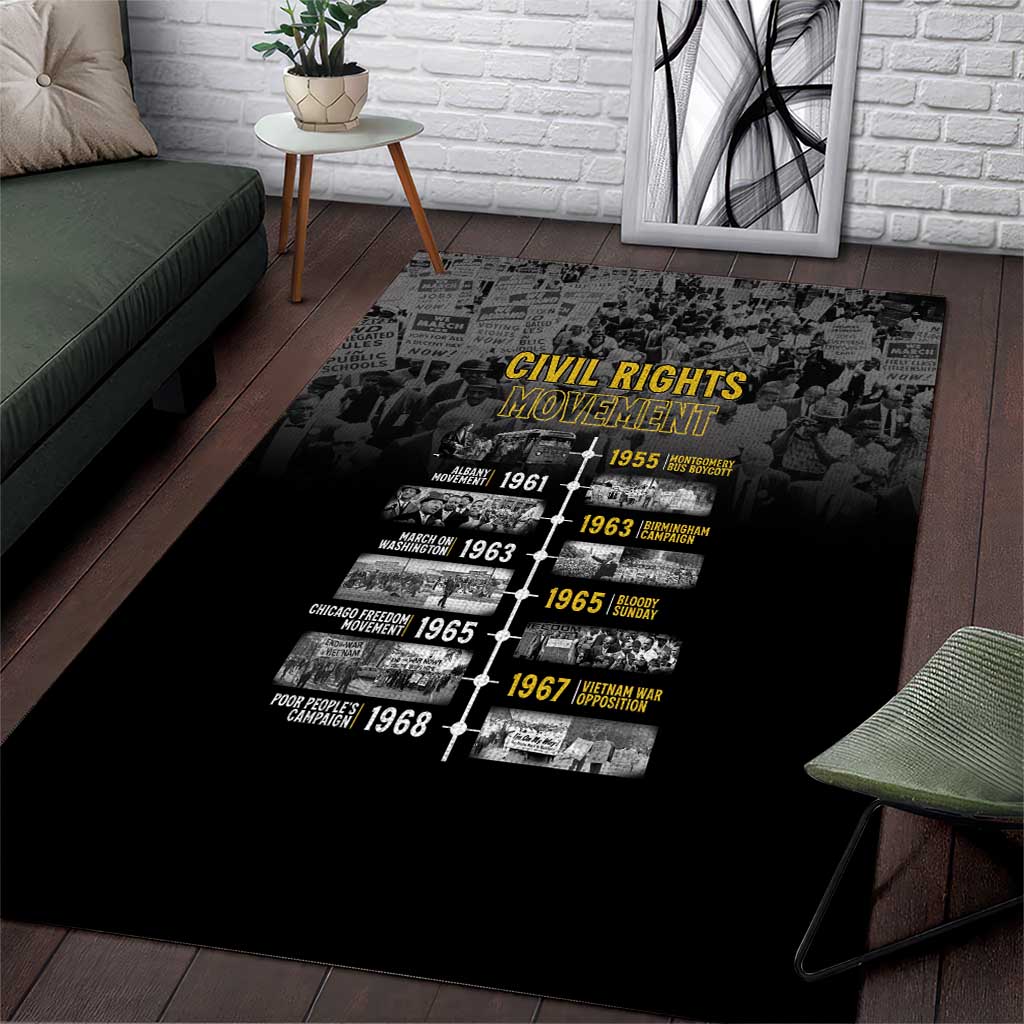 African-American History Month Area Rug Civil Rights Movement
