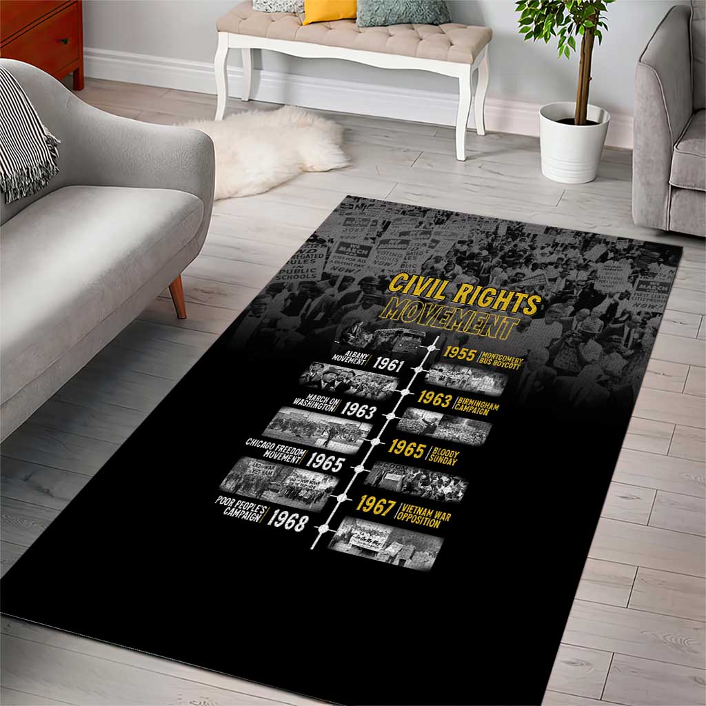 African-American History Month Area Rug Civil Rights Movement