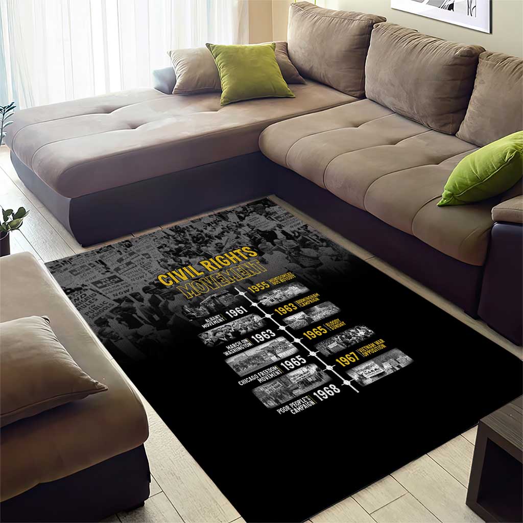 African-American History Month Area Rug Civil Rights Movement