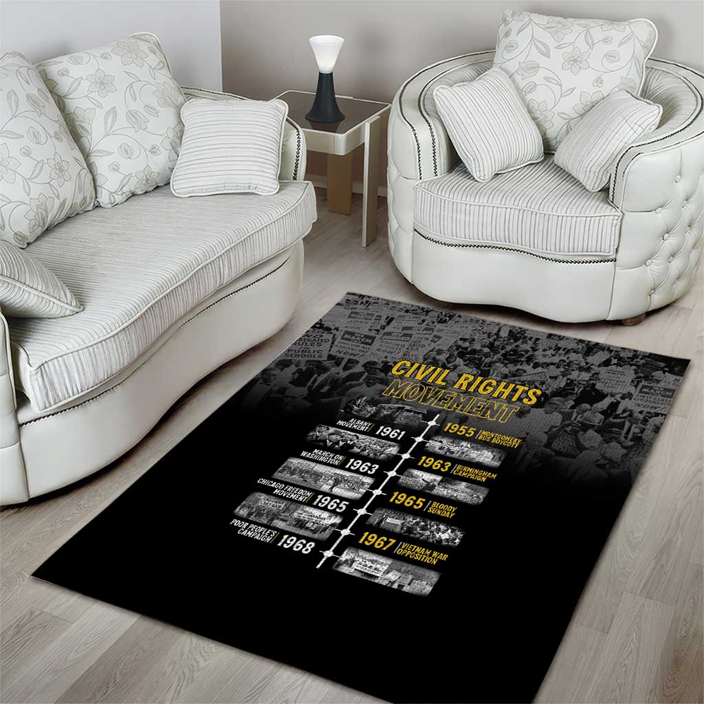 African-American History Month Area Rug Civil Rights Movement