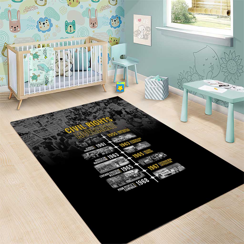 African-American History Month Area Rug Civil Rights Movement