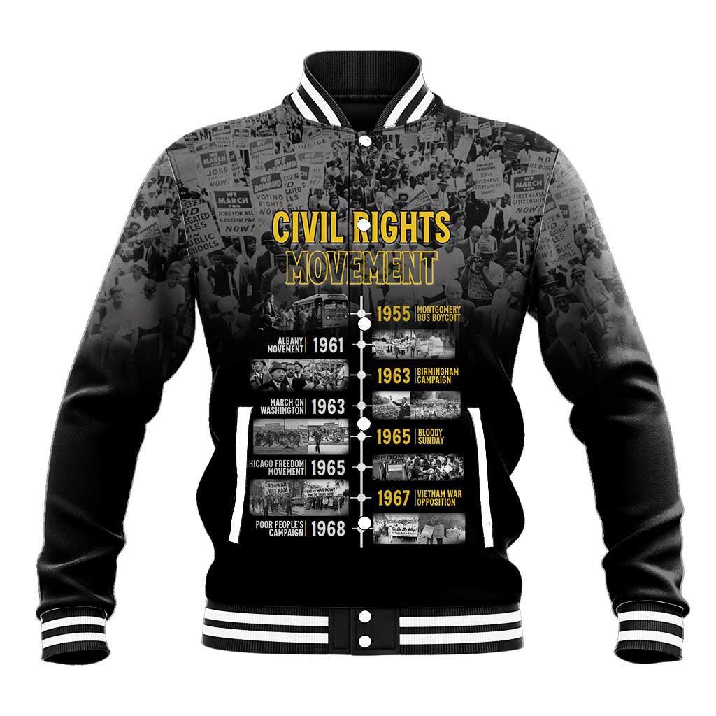 African-American History Month Baseball Jacket Civil Rights Movement