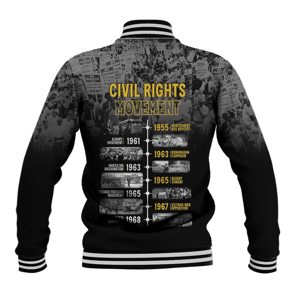 African-American History Month Baseball Jacket Civil Rights Movement
