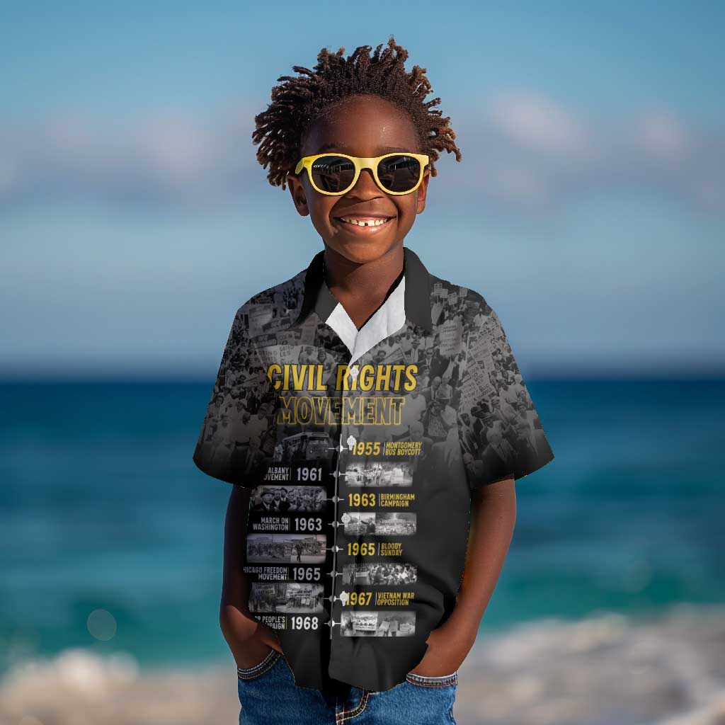 African-American History Month Kid Hawaiian Shirt Civil Rights Movement