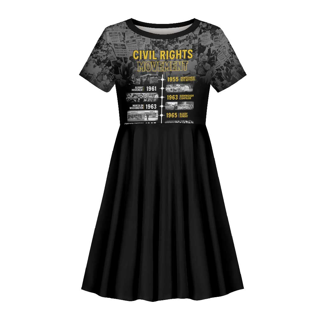 African-American History Month Kid Short Sleeve Dress Civil Rights Movement