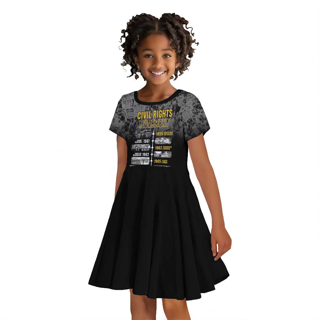 African-American History Month Kid Short Sleeve Dress Civil Rights Movement