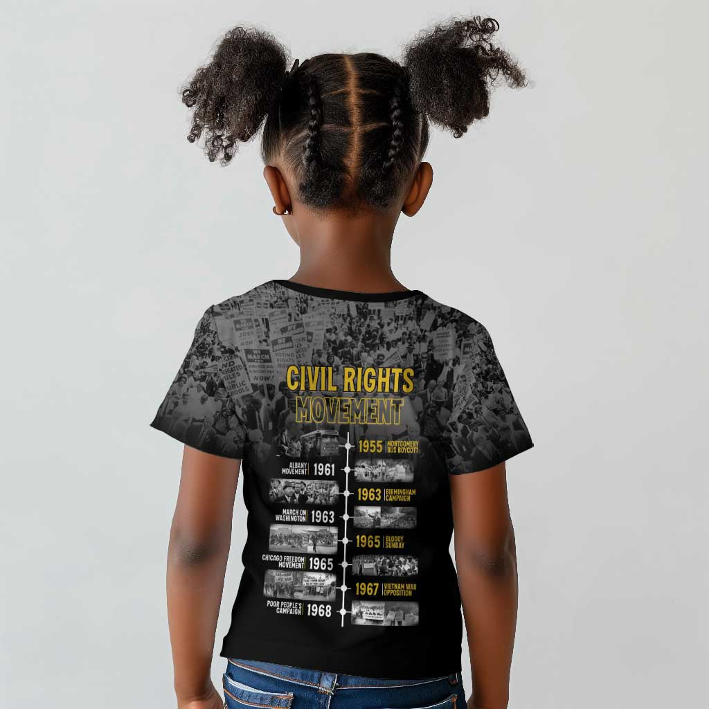 African-American History Month Kid T shirt Civil Rights Movement