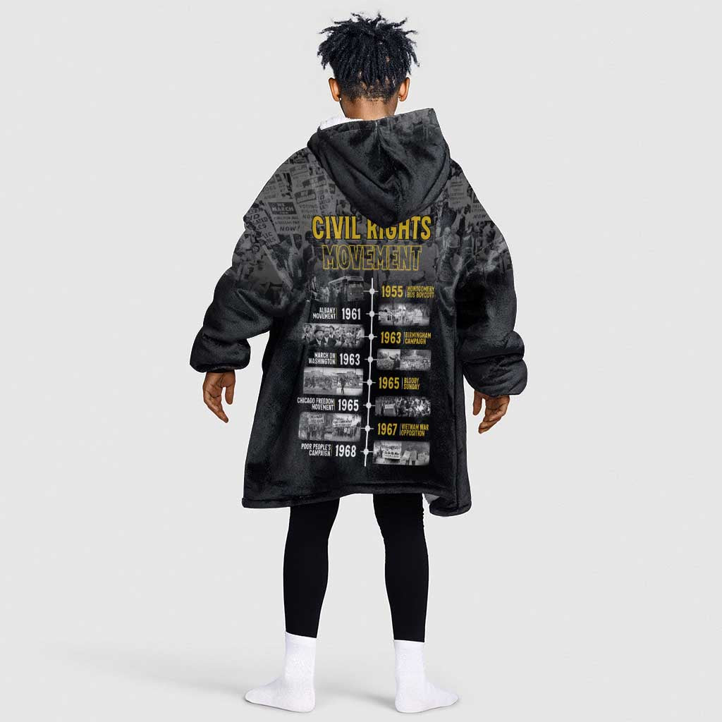 African-American History Month Kid Wearable Blanket Hoodie Civil Rights Movement