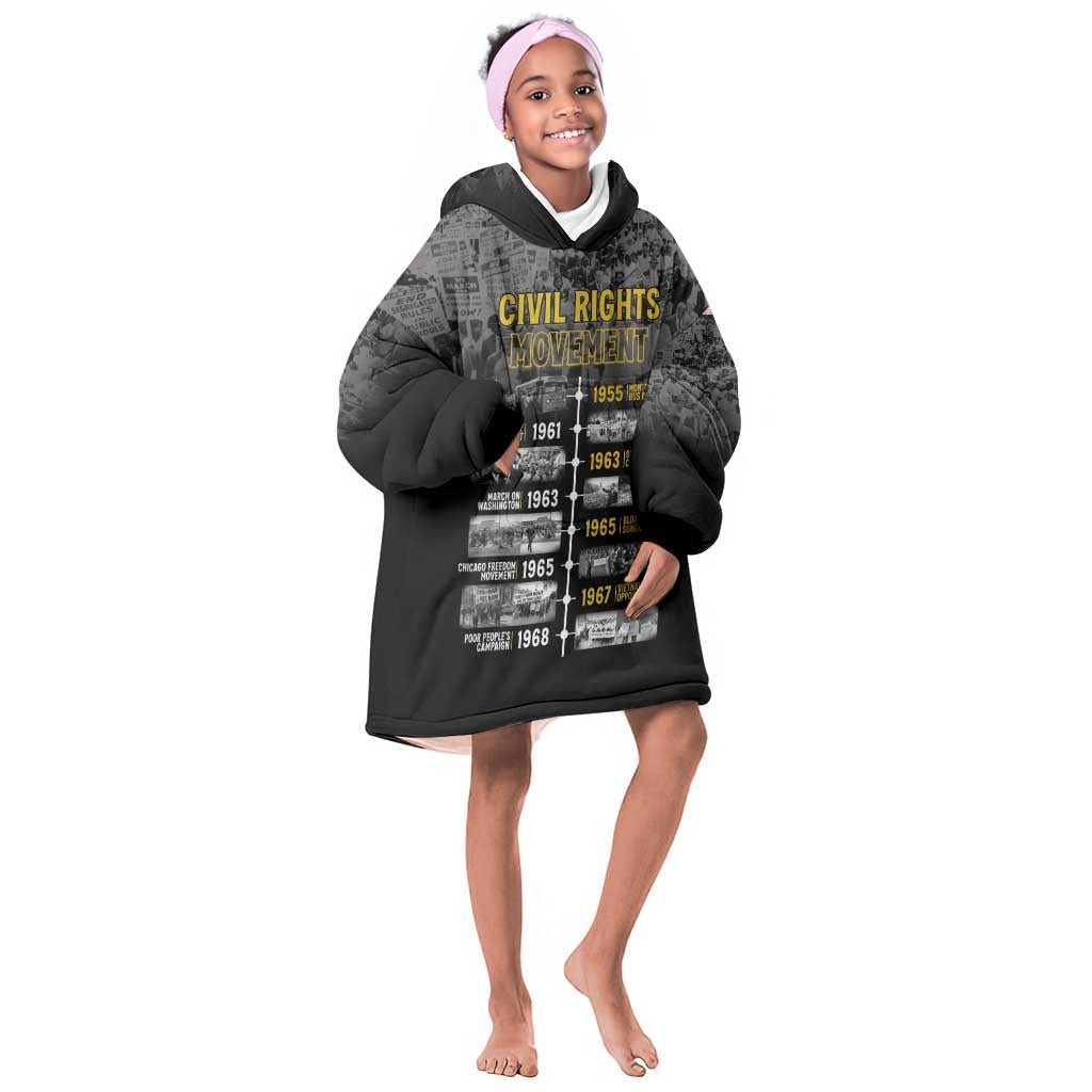 African-American History Month Kid Wearable Blanket Hoodie Civil Rights Movement